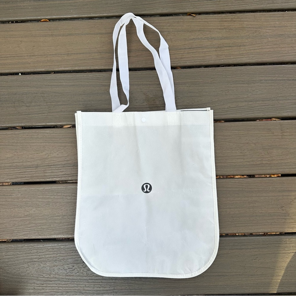 Lululemon White Shopping Tote